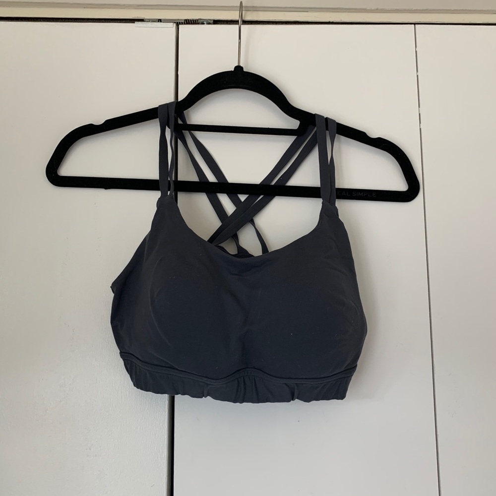 Gray Under Armour sports bra